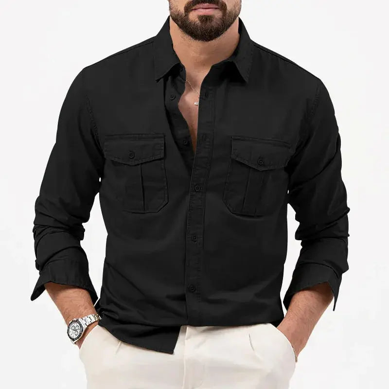 Men's Casual Long Sleeve Button-Up Shirt 3