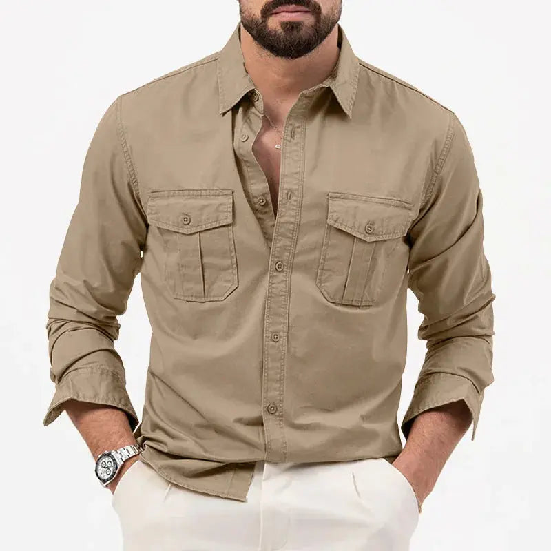 Men's Casual Long Sleeve Button-Up Shirt 5
