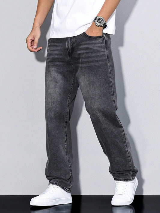 Men's Casual Straight Leg Jeans 0