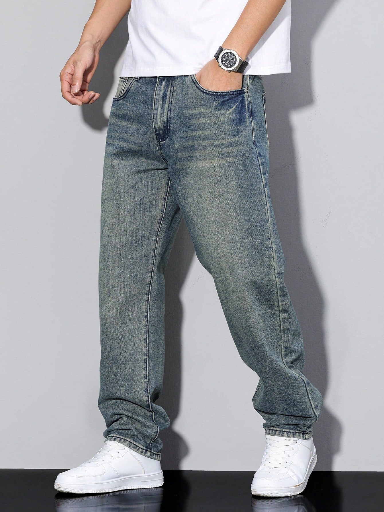 Men's Casual Straight Leg Jeans 7
