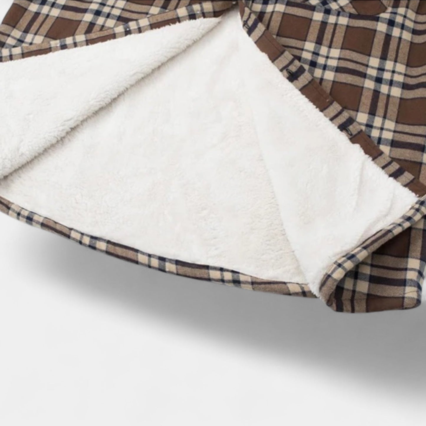 Men's Checkered Flannel Shirt with Fleece Lining 5