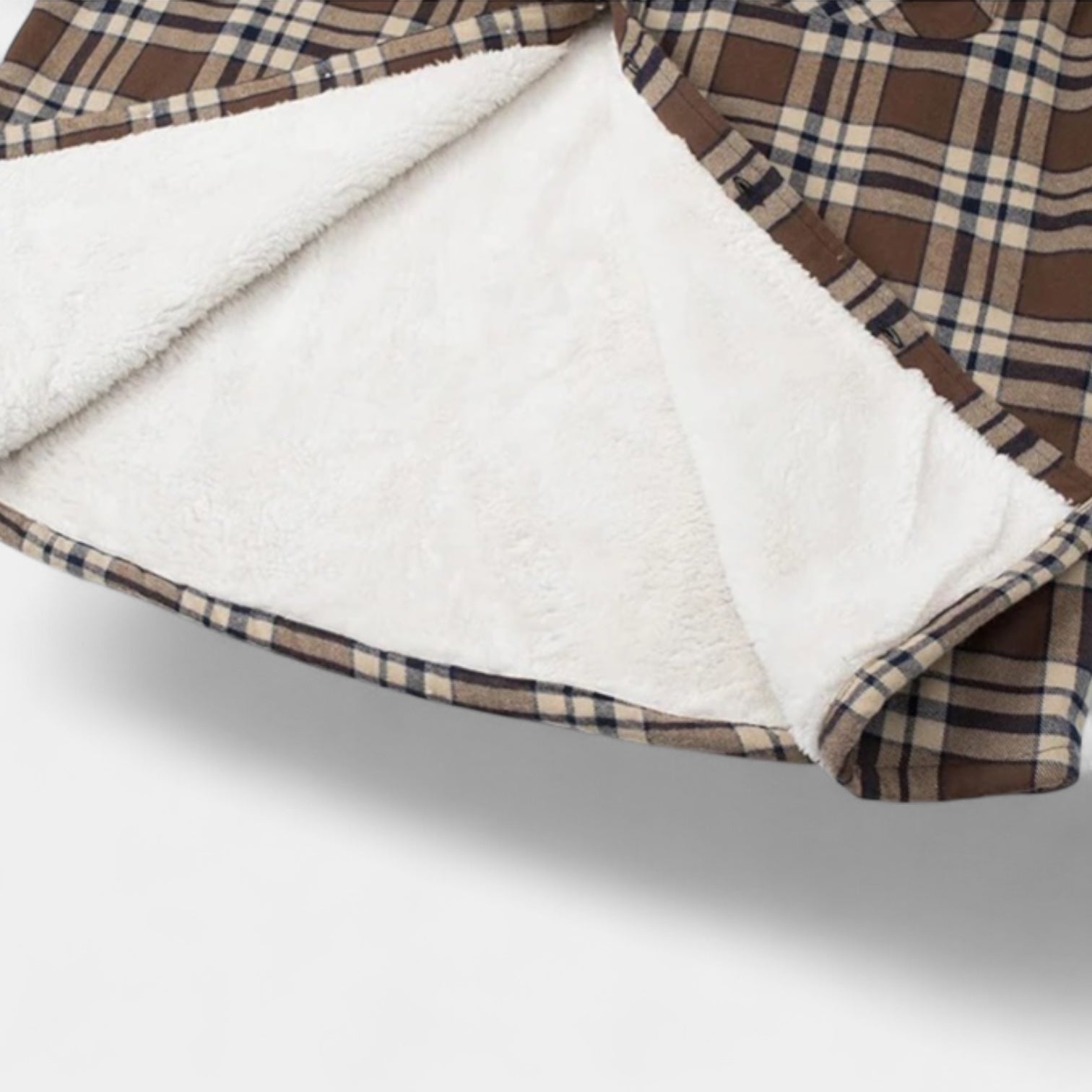 Men's Checkered Flannel Shirt with Fleece Lining 5