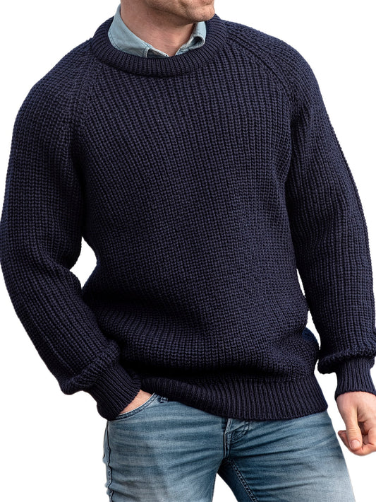 Men's Classic Knit Sweater with Round Neck 0