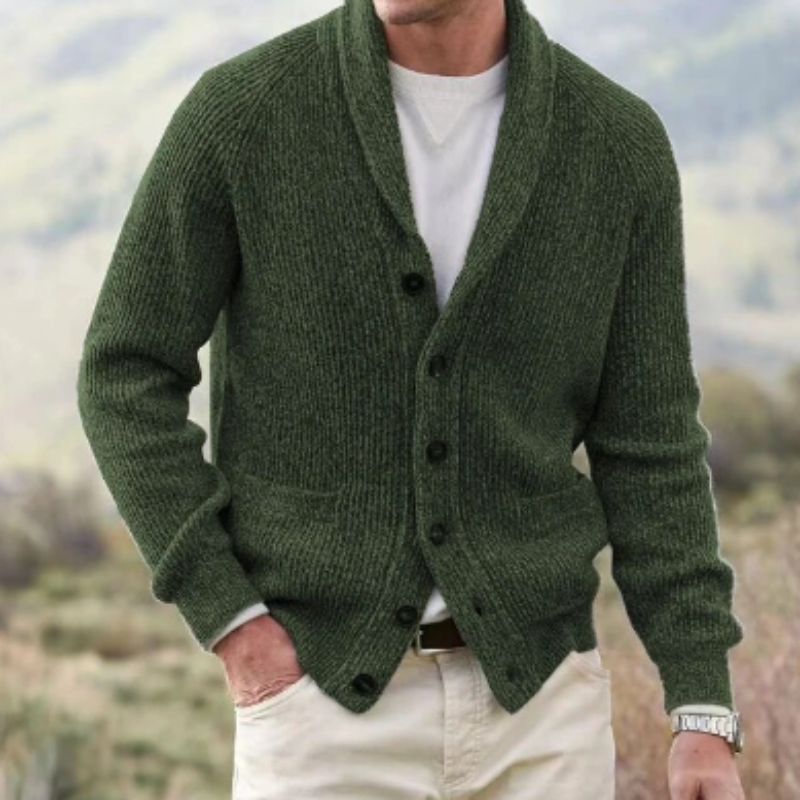 Men's Classic Knitted Cardigan for Timeless Style 0