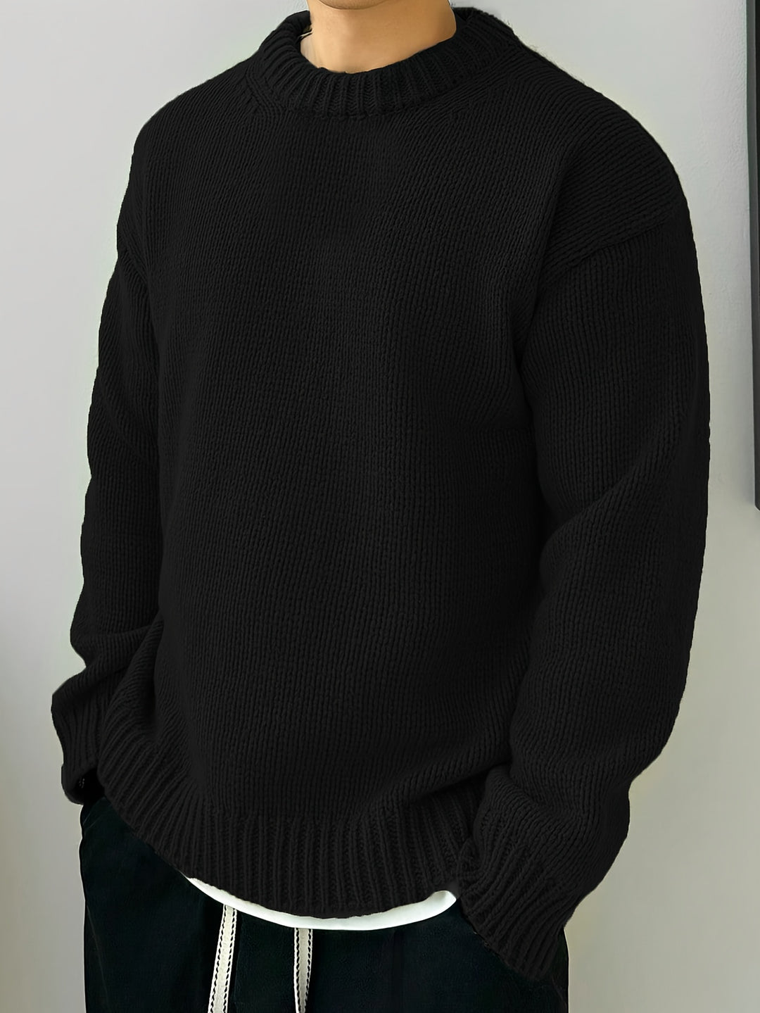 Men's Classic Knitted Sweater for Effortless Style 1