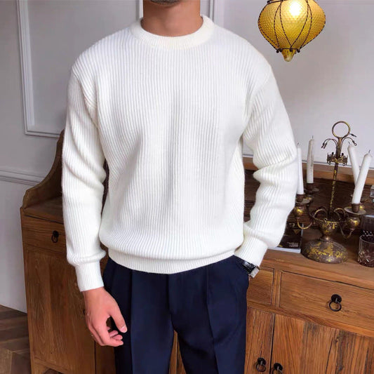 Men's Classic Ribbed Knit Sweater 0