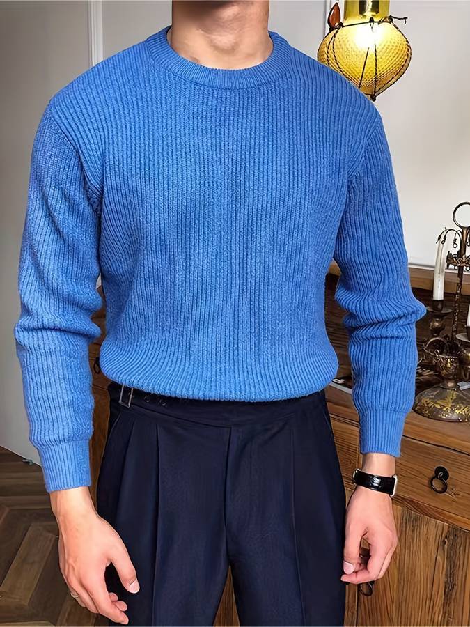 Men's Classic Ribbed Knit Sweater 2