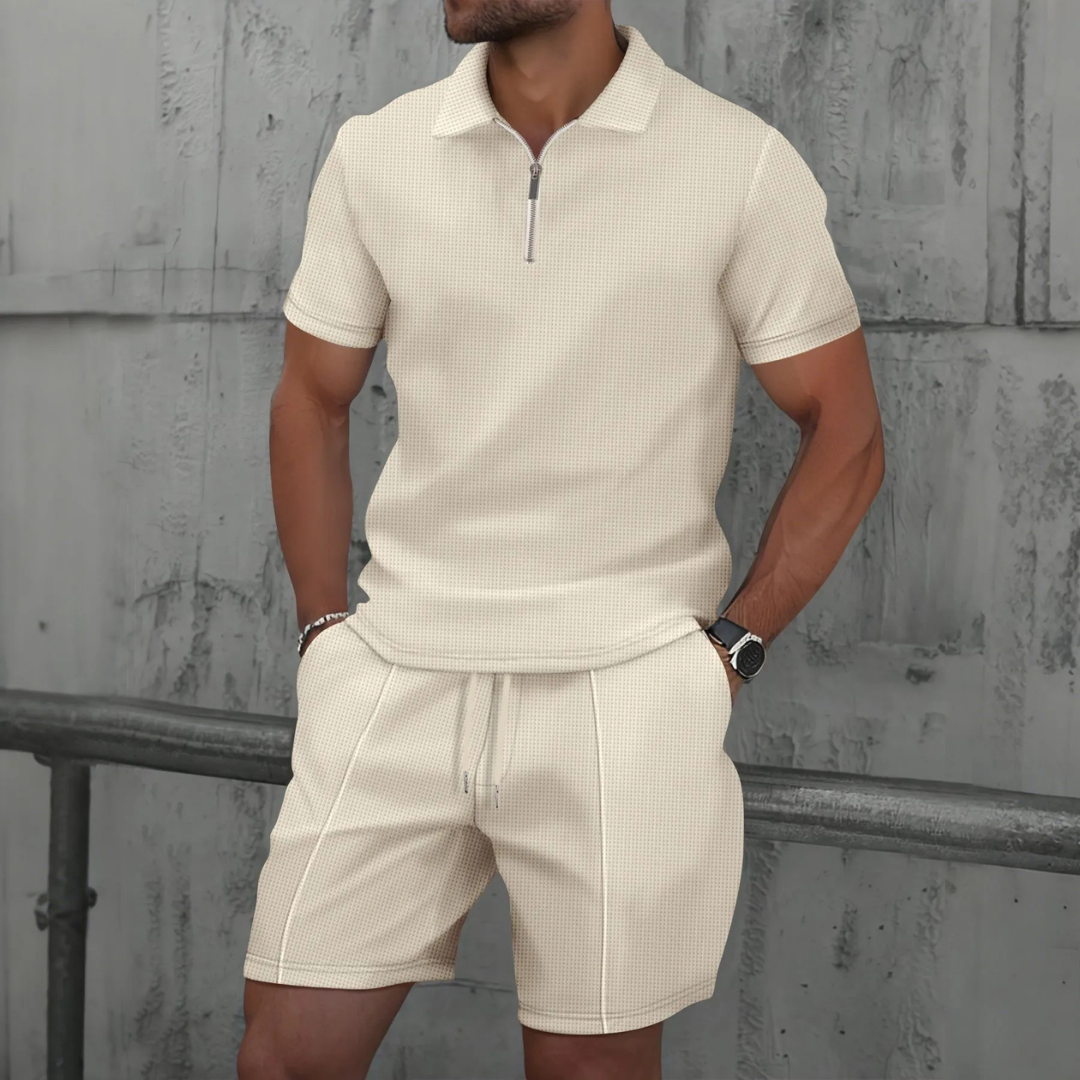 Men's Co Ord Set with Polo Shirt and Shorts 0
