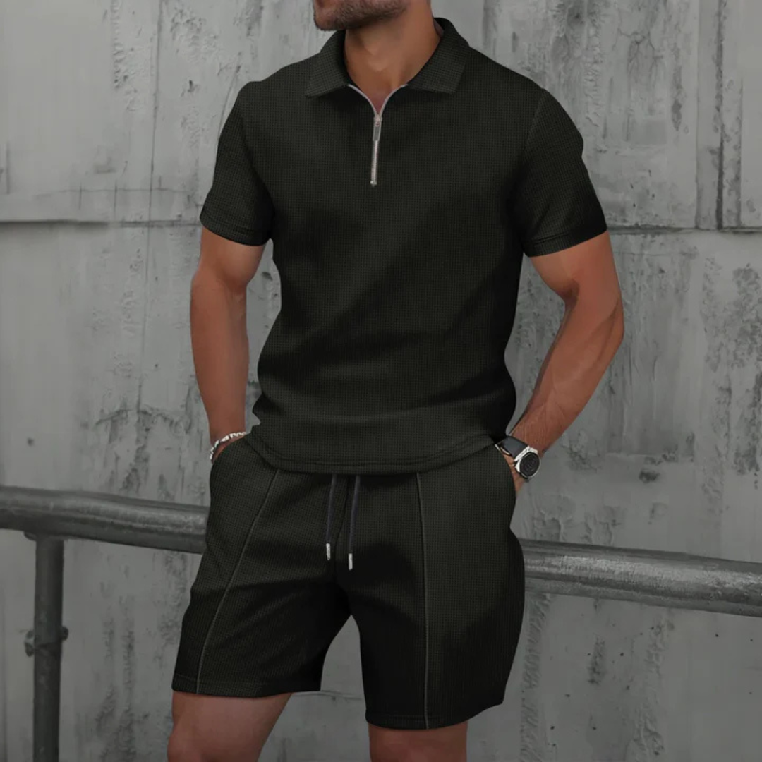 Men's Co Ord Set with Polo Shirt and Shorts 3