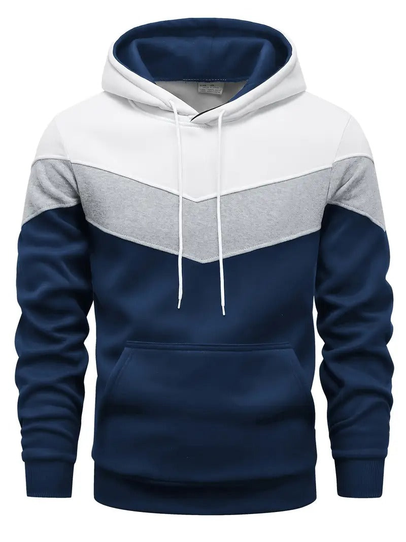 Men's Color Block Graphic Hoodie 0