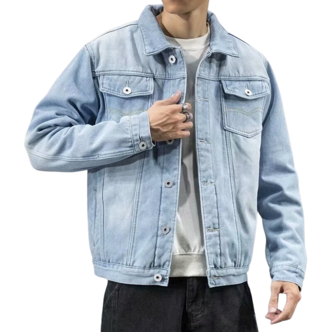 Men's Denim Jacket with Unique Modern Design 1