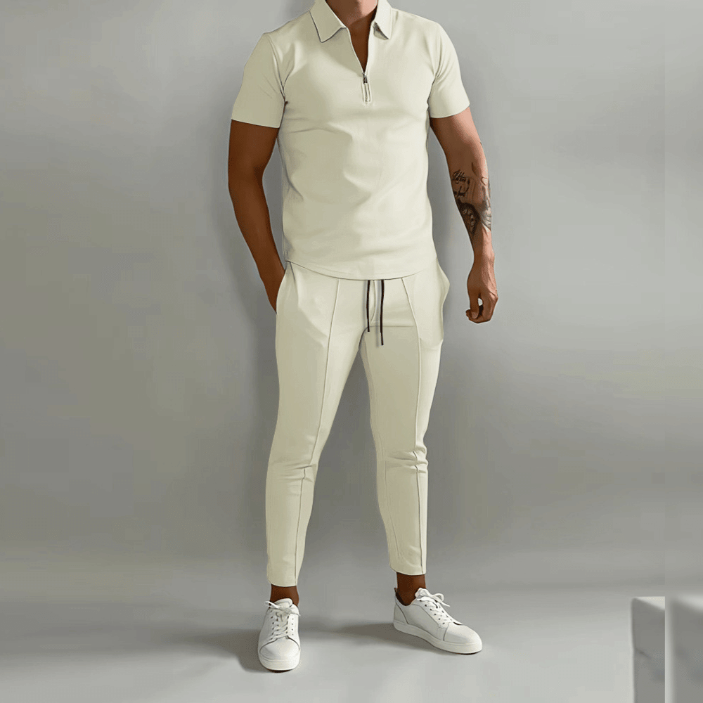 Men's Elegant Polo Shirt and Trouser Set 2