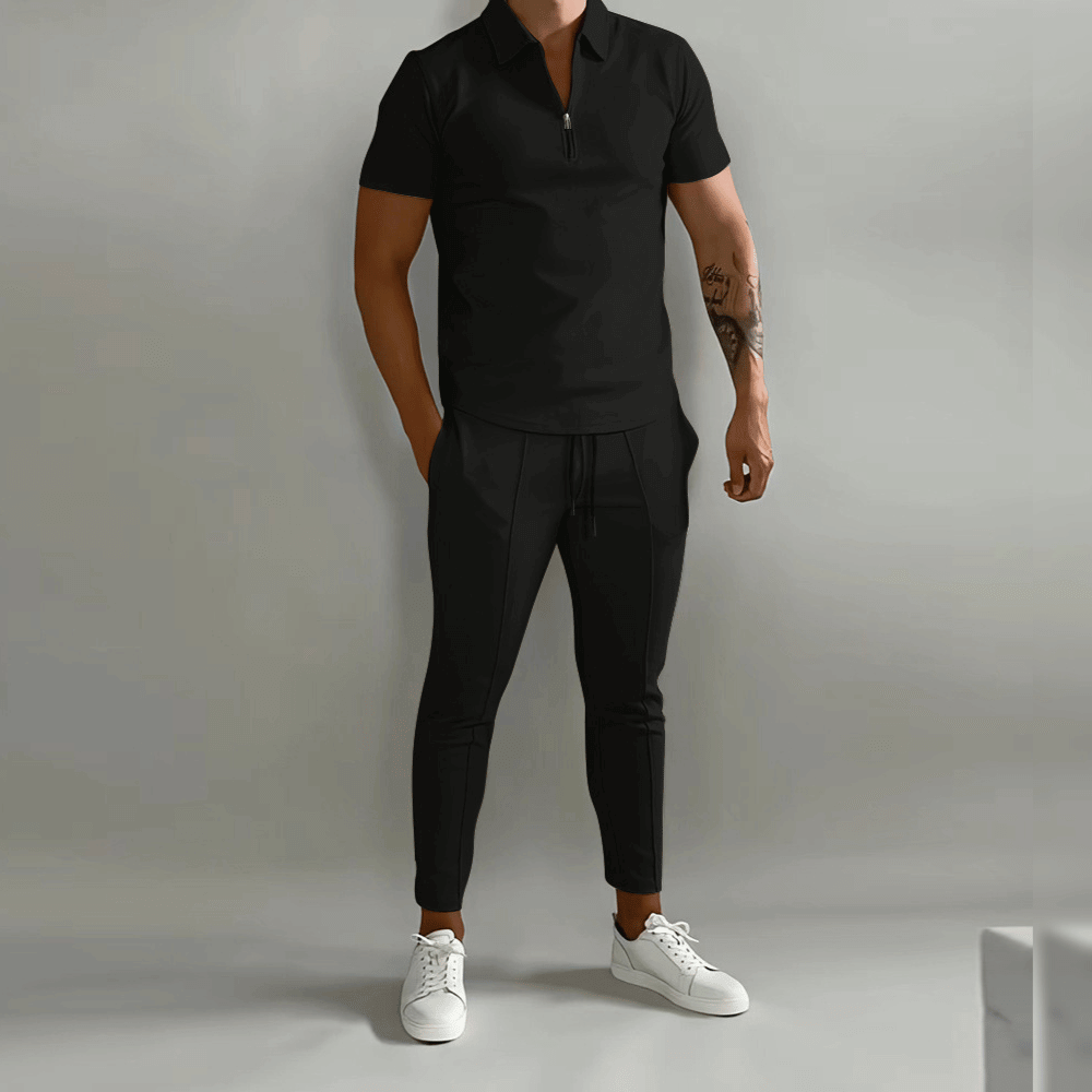 Men's Elegant Polo Shirt and Trouser Set 3