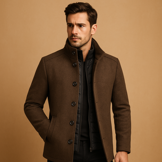 Men's Elegant Woolen Jacket for Formal and Casual Wear 0