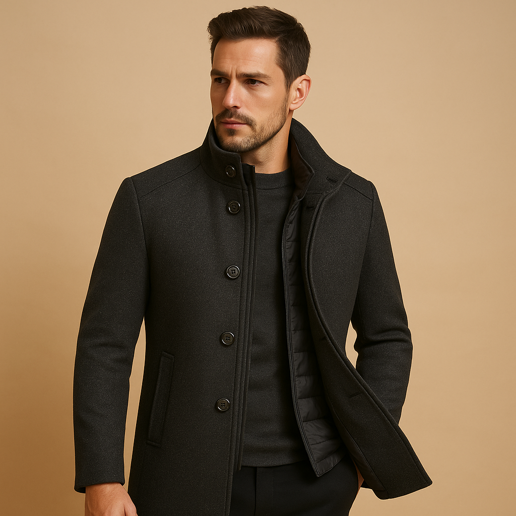 Men's Elegant Woolen Jacket for Formal and Casual Wear 1