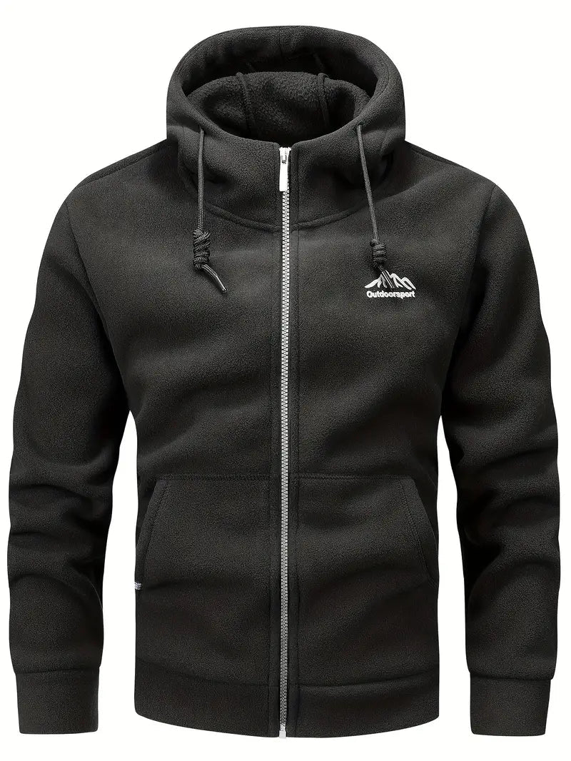 Men's Fleece Jacket with Hood for Outdoor Adventures 2