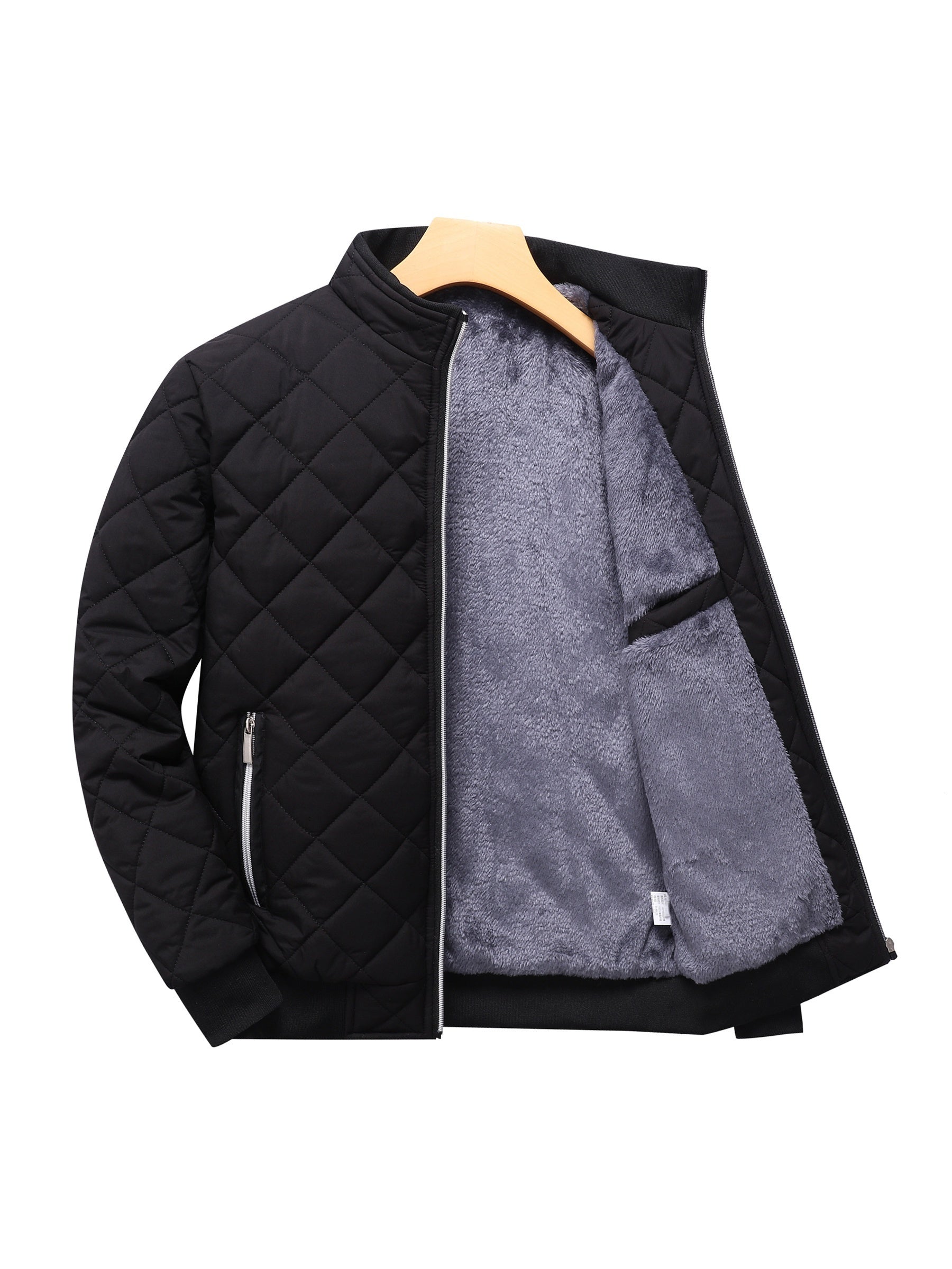 Men's Fleece Puffer Jacket - Warm Winter Outerwear 0