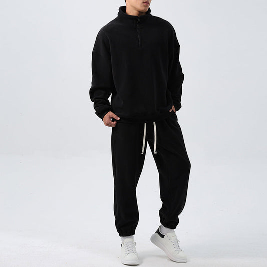 Men's Fleece Training Suit with Stand-Up Collar 0