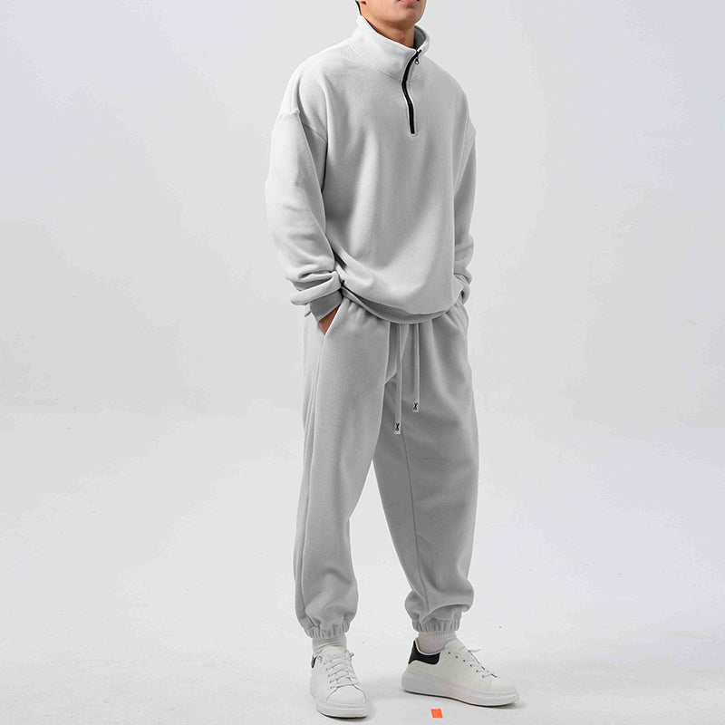 Men's Fleece Training Suit with Stand-Up Collar 2