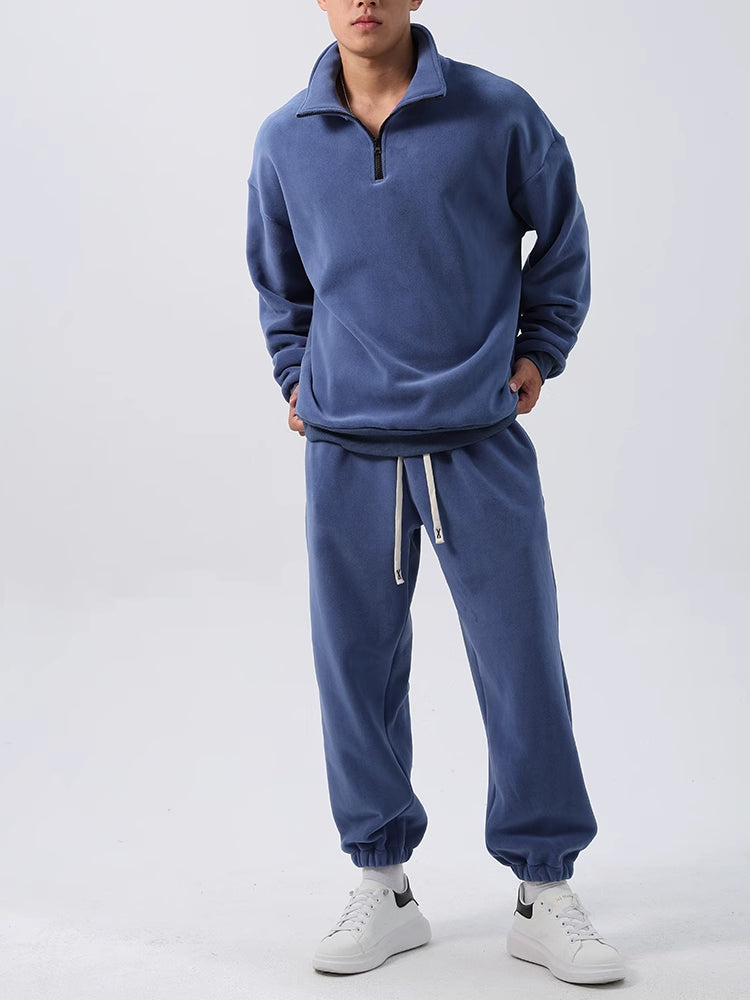 Men's Fleece Training Suit with Stand-Up Collar 6