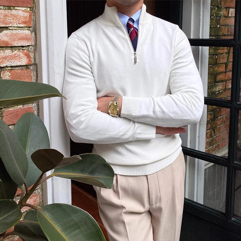 Men's Half-Zip Jumper - Stylish Knitwear for Casual Wear