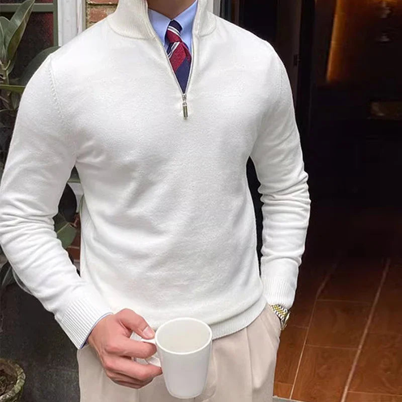 Men's Half-Zip Jumper - Stylish Knitwear for Casual Wear