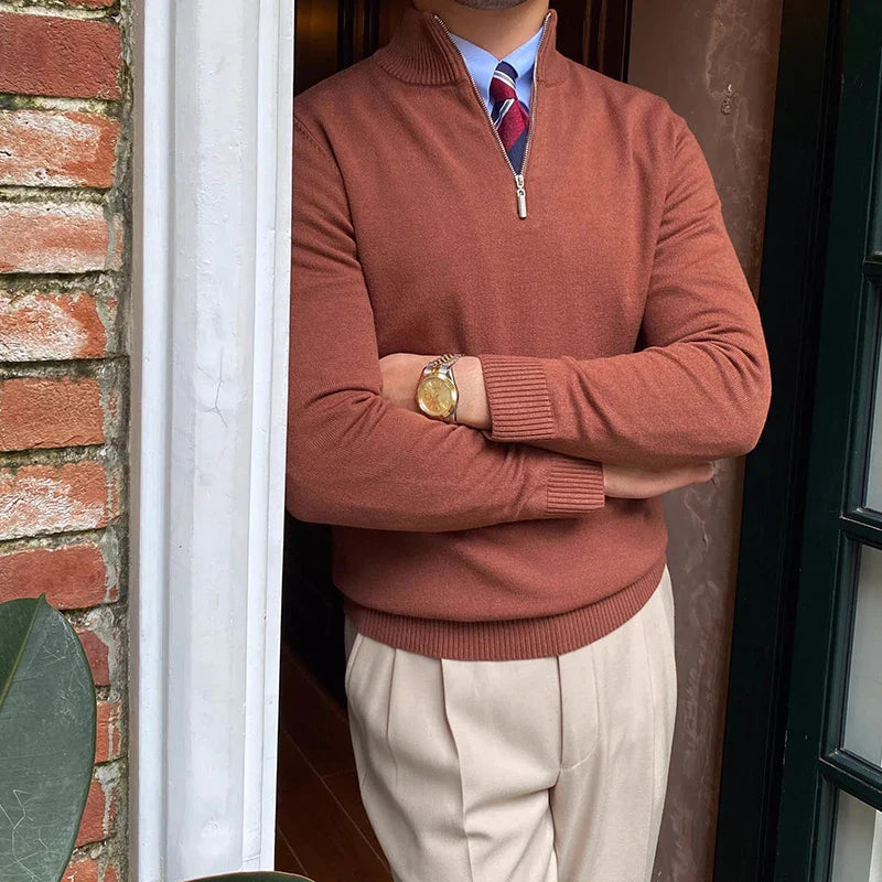 Men's Half-Zip Jumper - Stylish Knitwear for Casual Wear