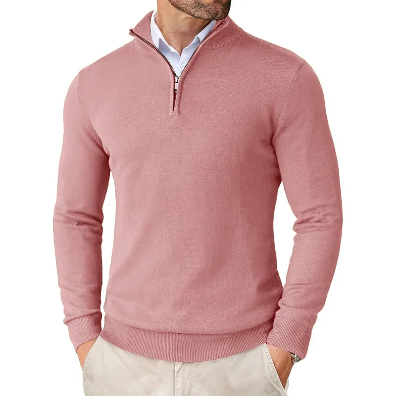 Men's Half-Zip Sweater with Comfortable Fit 1