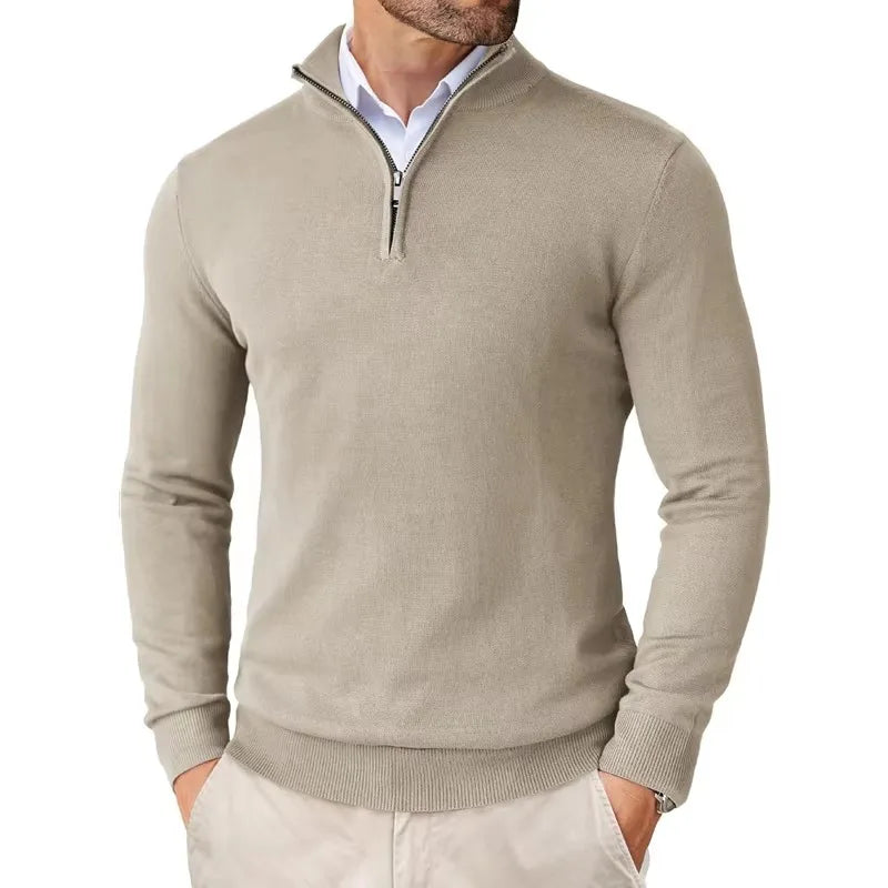 Men's Half-Zip Sweater with Comfortable Fit 7