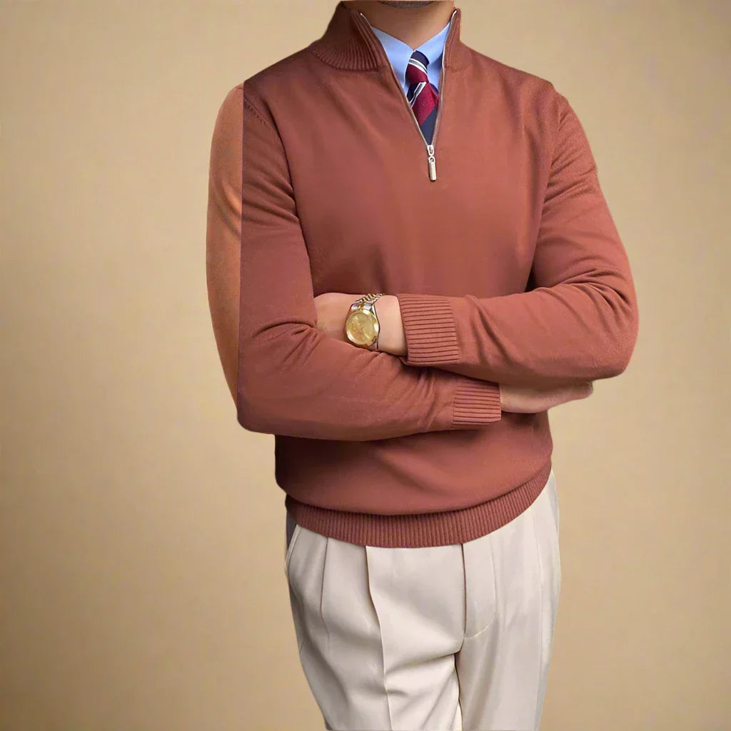 Men's Half-Zip Sweater with Modern Style 0