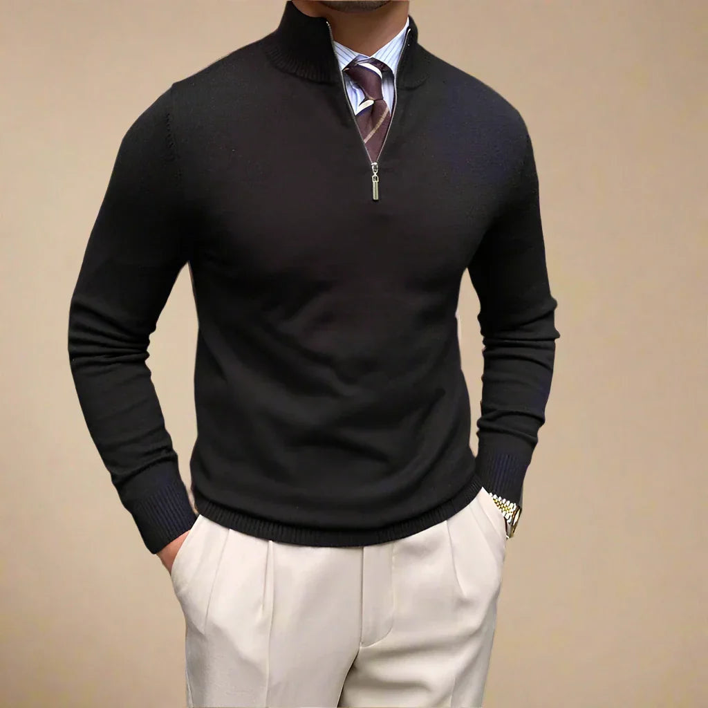 Men's Half-Zip Sweater with Modern Style 1