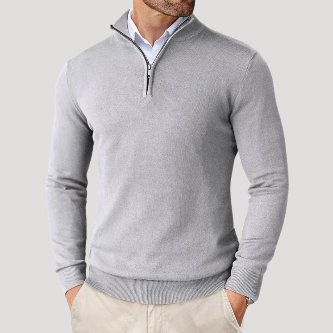 Men's Half Zip Knit Jumper - Smart Casual Knitwear 0