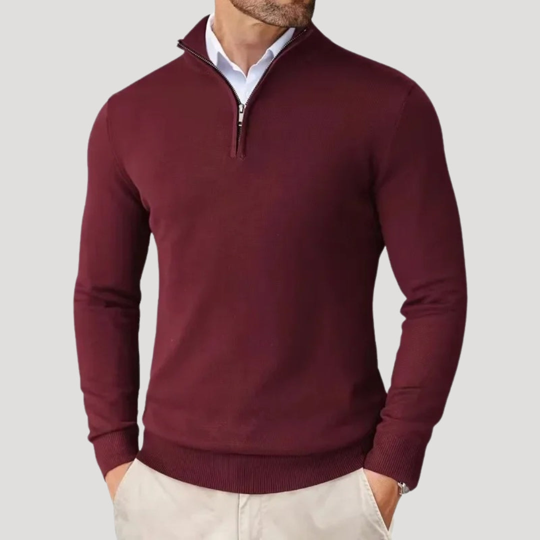 Men's Half Zip Knit Jumper - Smart Casual Knitwear 1