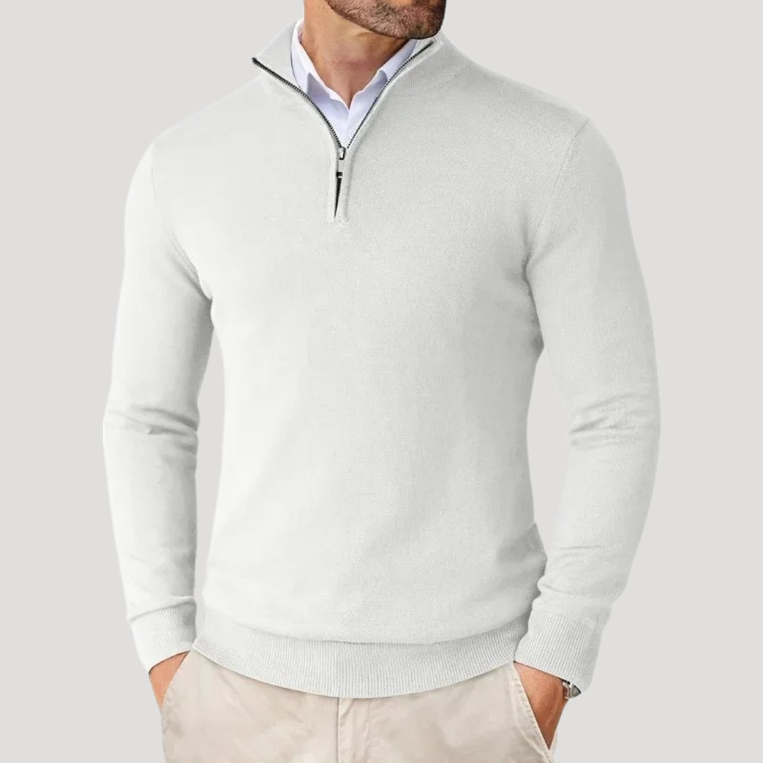 Men's Half Zip Knit Jumper - Smart Casual Knitwear 4