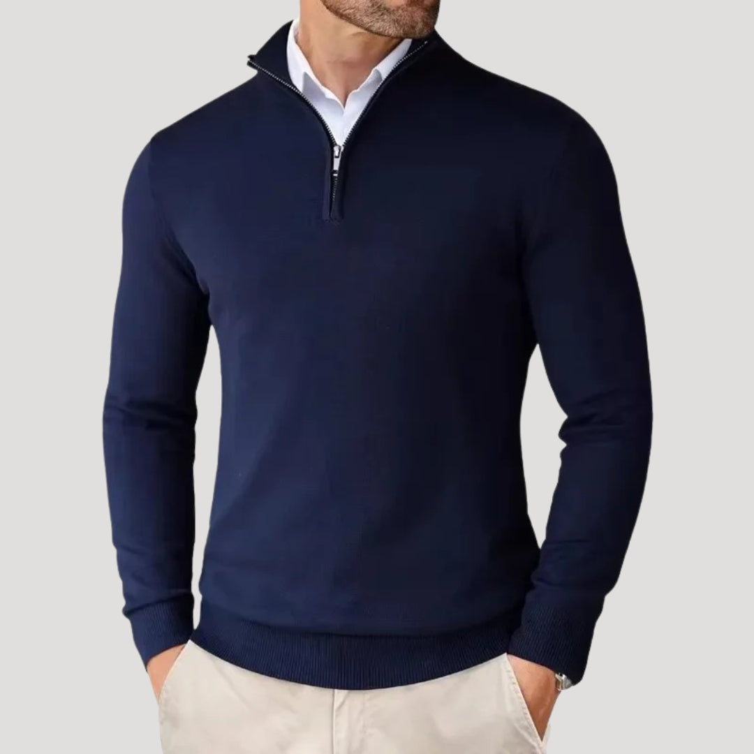 Men's Half Zip Knit Jumper - Smart Casual Knitwear 6