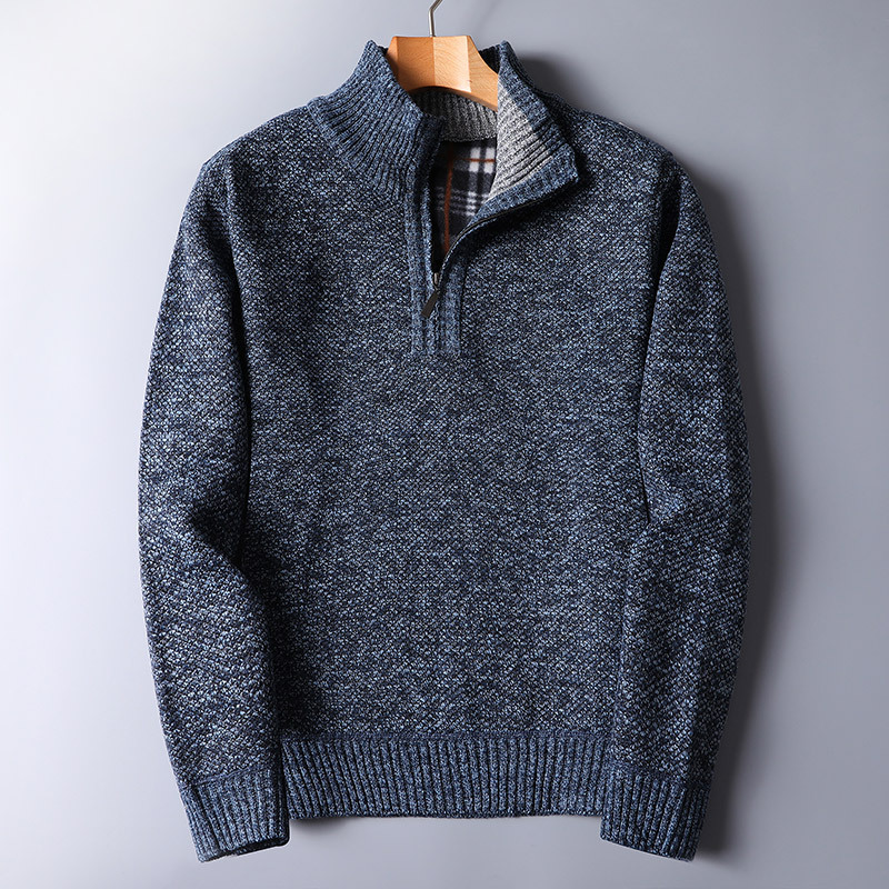 Men's Half Zip Sweater in Stylish Knit Fabric 4