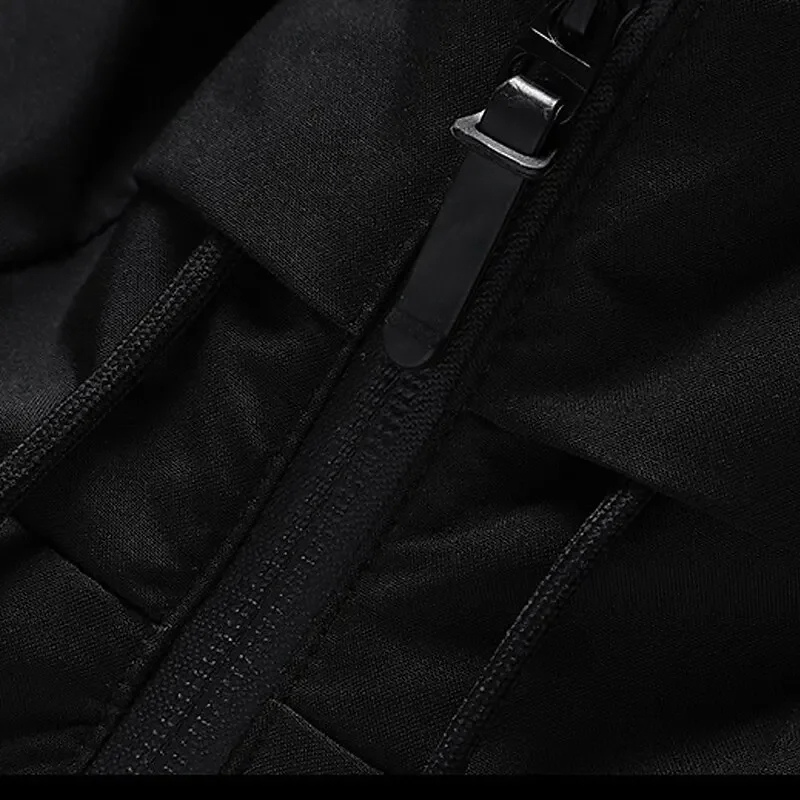 Men's Hooded Puffer Jacket with Zipper Pockets 6