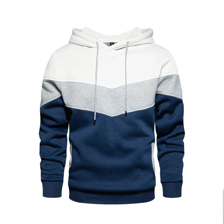 Men's Hooded Pullover with Stripes 2