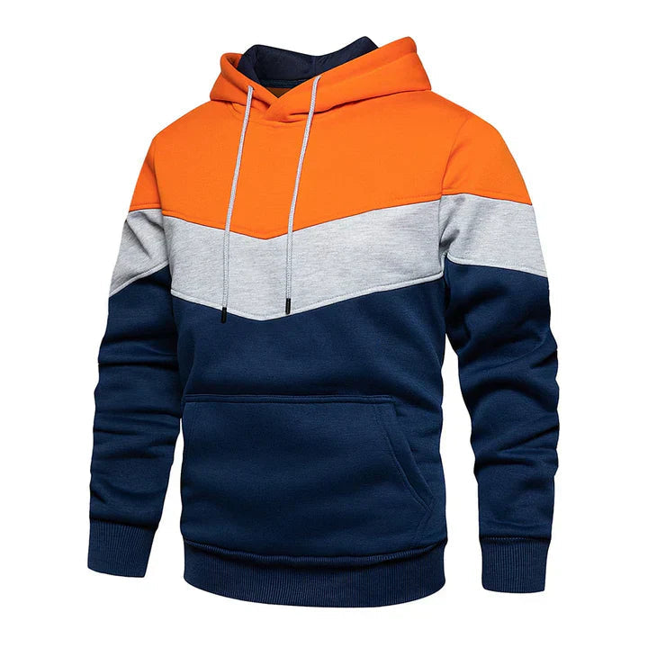 Men's Hooded Pullover with Stripes 3