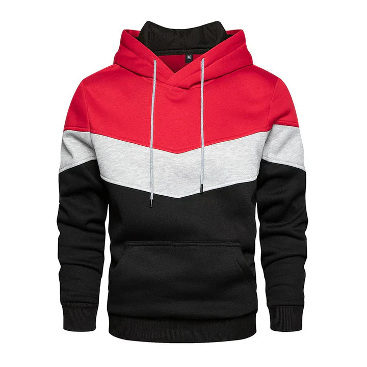 Men's Hooded Pullover with Stripes 4