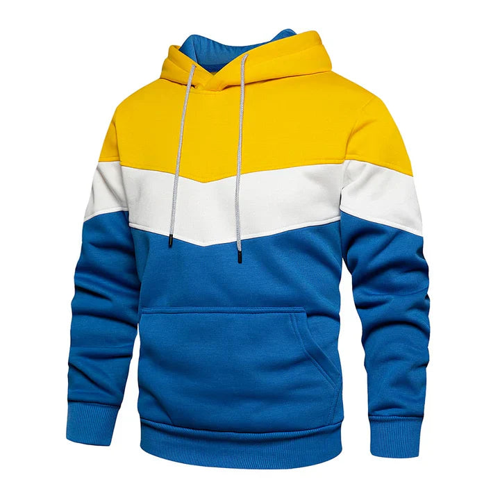 Men's Hooded Pullover with Stripes 5