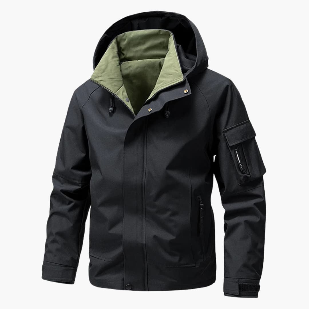 Men's Hooded Softshell Jacket with Functional Pockets 3