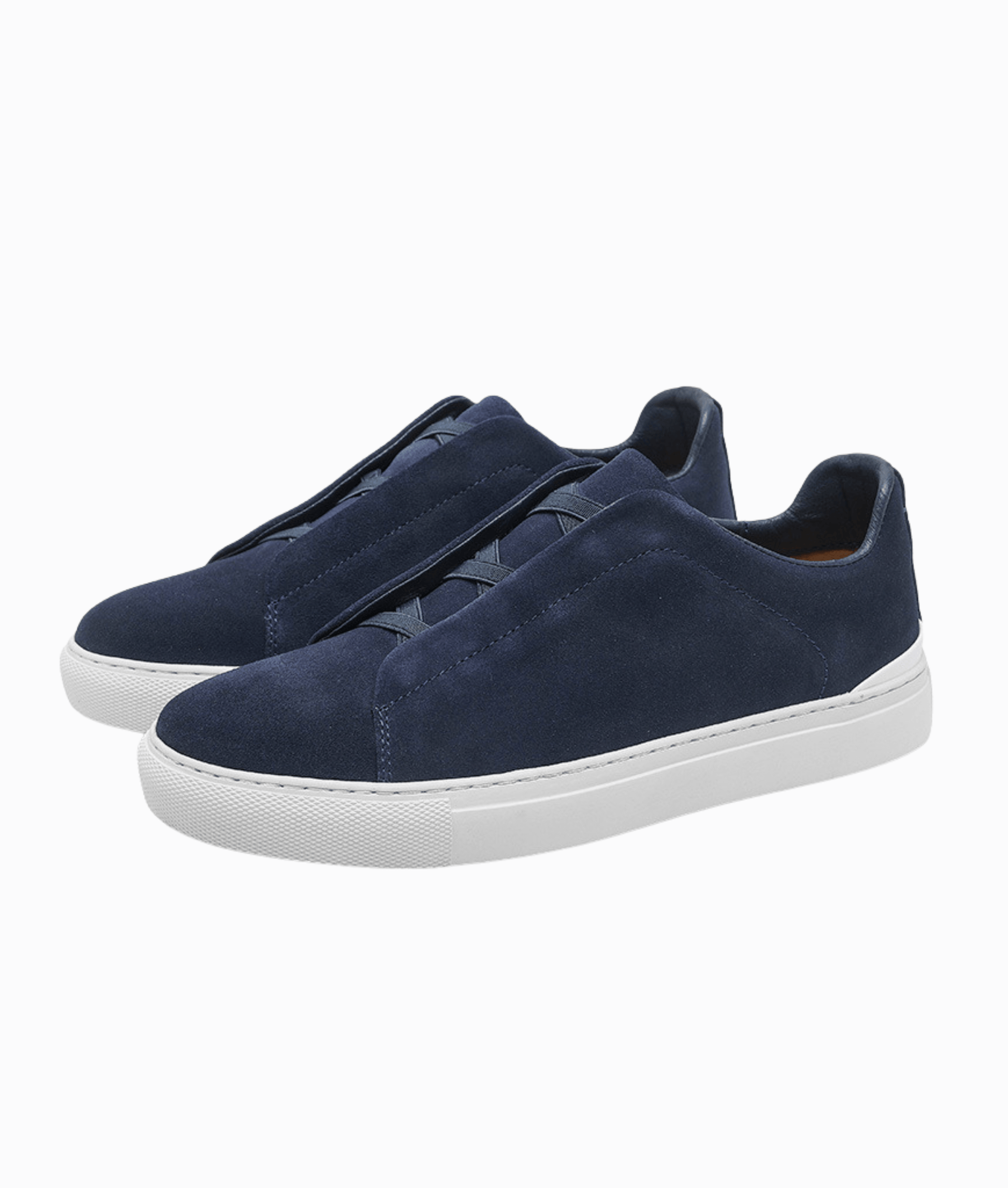Men's Leather Sneakers - Classic Low-Top Trainers 0