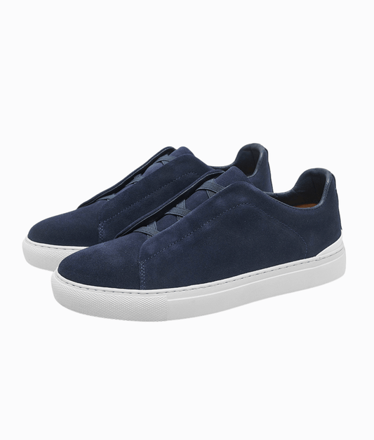 Men's Leather Sneakers - Classic Low-Top Trainers 0