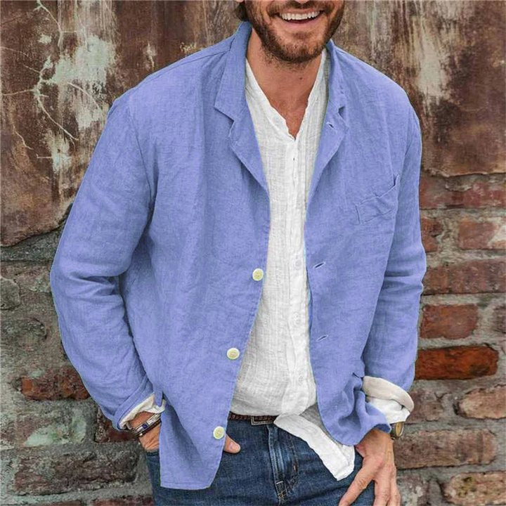 Men's Linen Blazer Jacket for Casual and Formal Wear 3