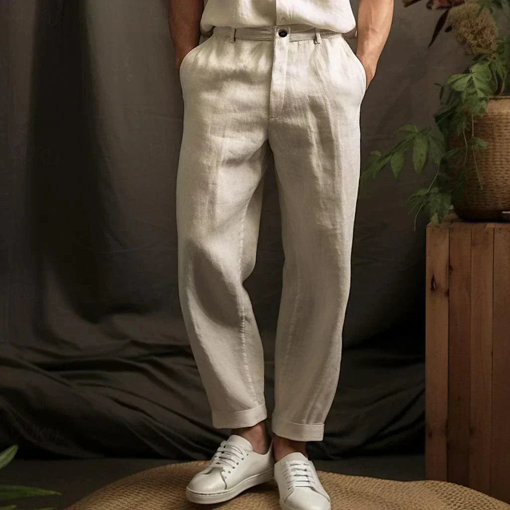 Men's Linen Pants for Casual Summer Wear 0