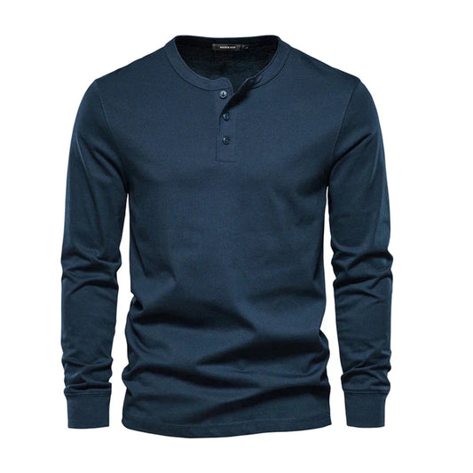 Men's Long Sleeve Henley T-Shirt 0
