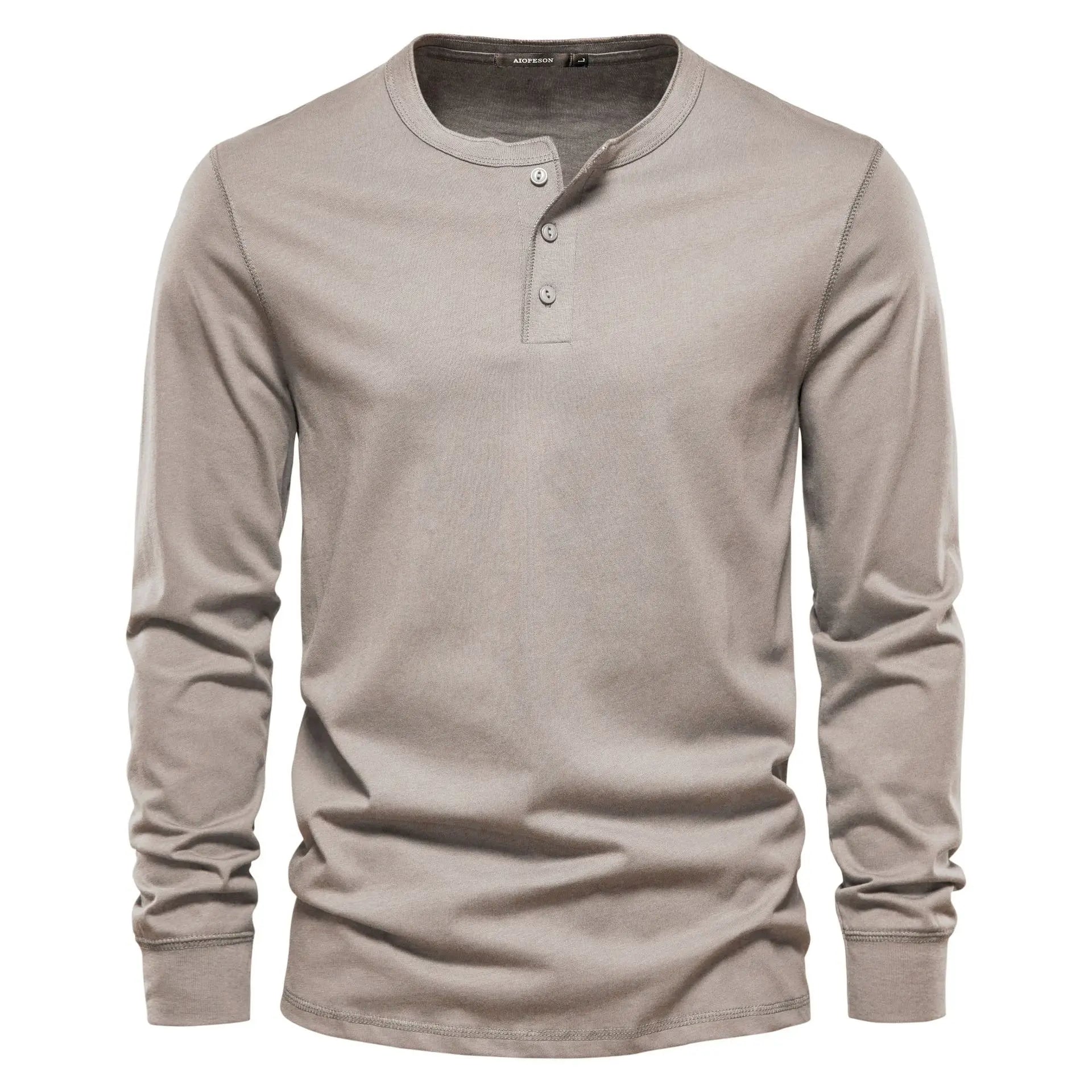 Men's Long Sleeve Henley T-Shirt 1