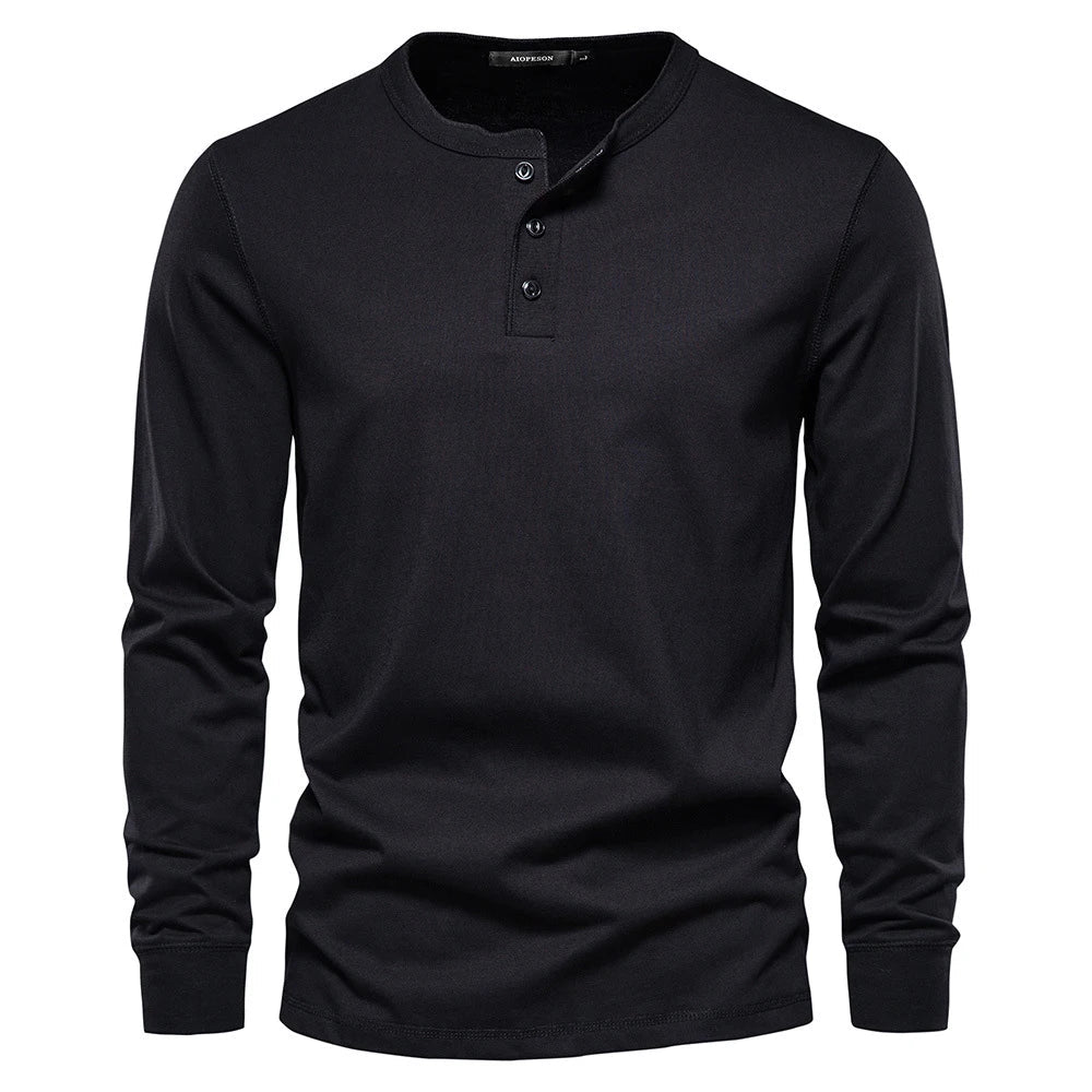 Men's Long Sleeve Henley T-Shirt 2