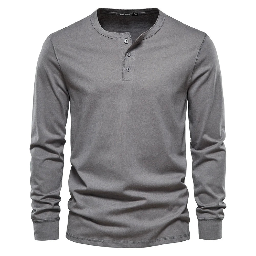 Men's Long Sleeve Henley T-Shirt 3